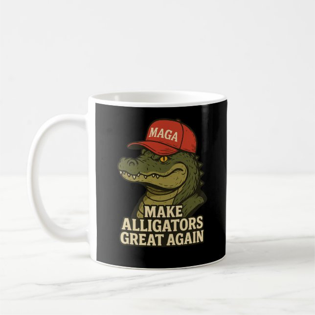 Caneca De Café Torne os Jacarés Grandes Novamente – Clássico Jaca (Esquerda)