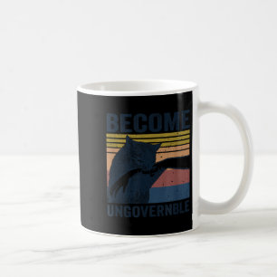Caneca De Café Torne-se ingovernável - Gato Negro Mordendo Mão En