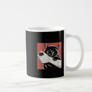 Caneca De Café Torne-se ingovernável - Gato Negro Mordendo Mão En
