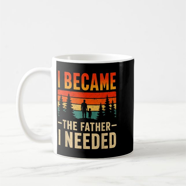 Caneca De Café Tornei-me O Pai Que Precisava Dia Dos Pais Papai (Esquerda)