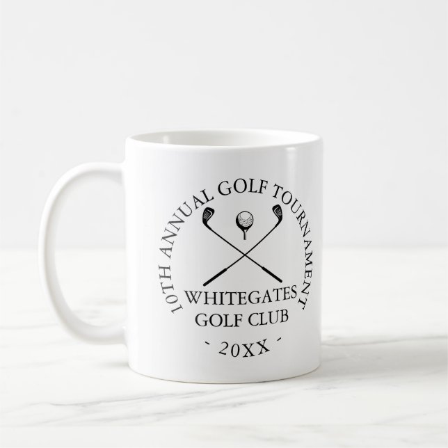 Caneca De Café Torneio de Golfe Personalizado  (Esquerda)
