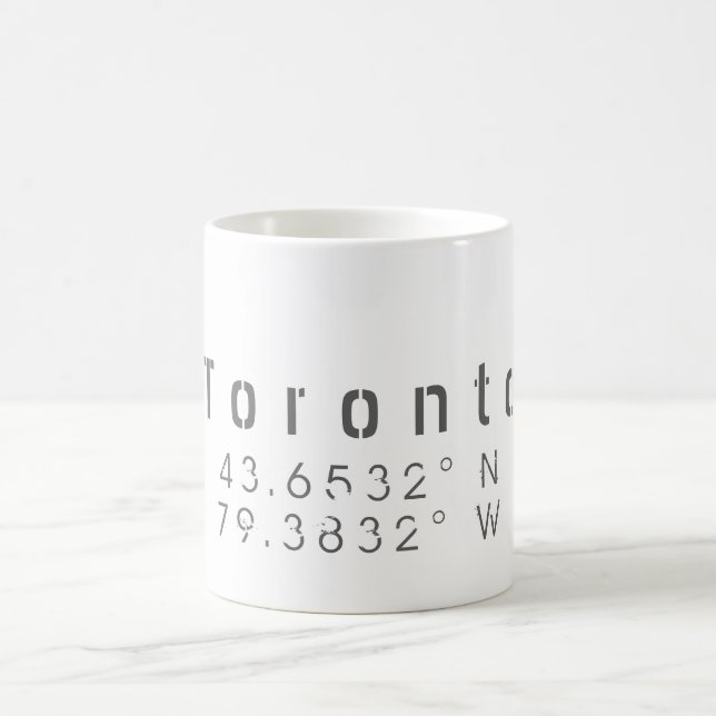 Caneca De Café Toronto Longitude Latitude Mug (Centro)