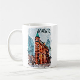 Caneca De Café Toronto Ontario Canada Viagem Watercolor