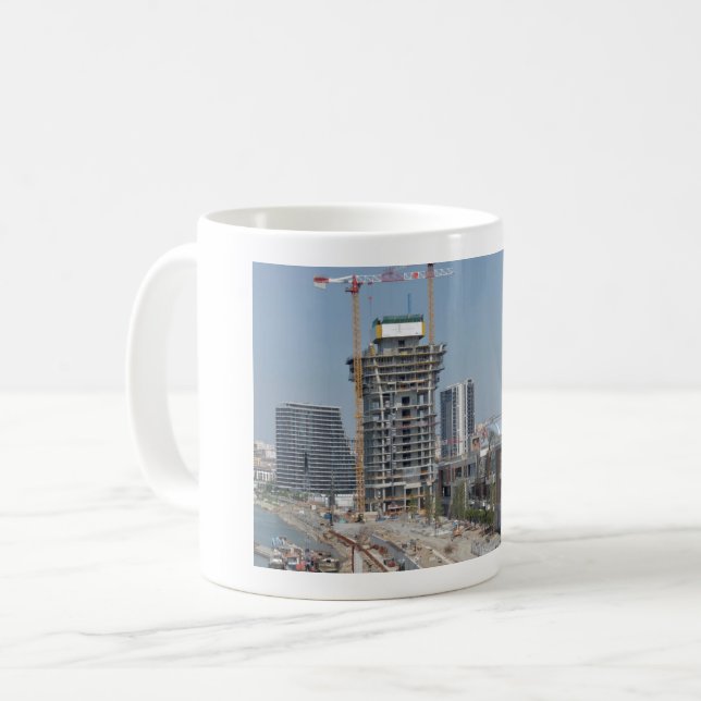 Caneca De Café Torre Belgrado Waterfront Belgrado (Frente Esquerda)