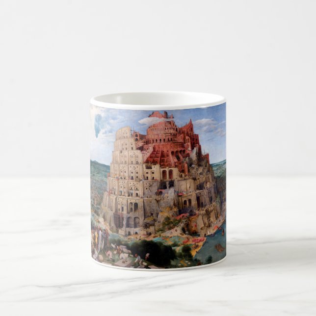 Caneca De Café Torre de Babel, Pieter Bruegel, o Velho, 1563 (Centro)