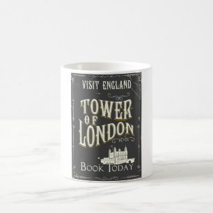 Caneca De Café Torre de Londres Inglaterra pôster vintage