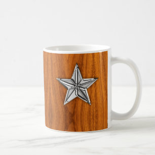 Caneca De Café Torre-de-prata como estrela náutica no folheto de 