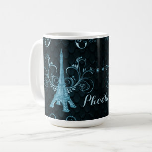 Caneca De Café Torre Eiffel - Cabeças Azuis