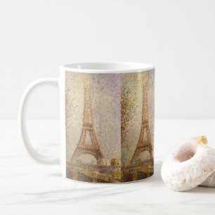 Caneca De Café Torre Eiffel de Georges Seurat, Vintage Fine Art