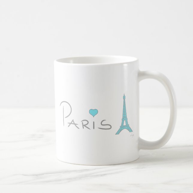 Caneca De Café Torre Eiffel do Coração de Paris (Direita)