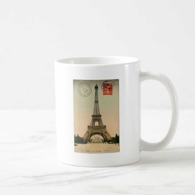 Caneca De Café Torre Eiffel do vintage (Direita)