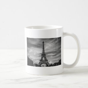 Caneca De Café Torre Eiffel Preta e Branca Paris França