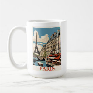Caneca De Café Torre Eiffel Vintage Paris França Café Seine