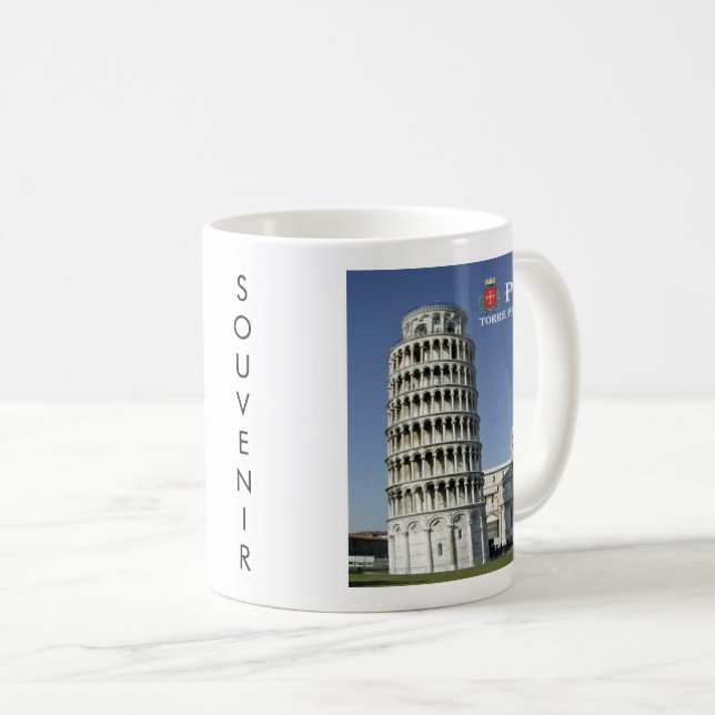 Caneca De Café TORRE INCLINADA TSC096 de PISA, Toscana, (Frente Esquerda)