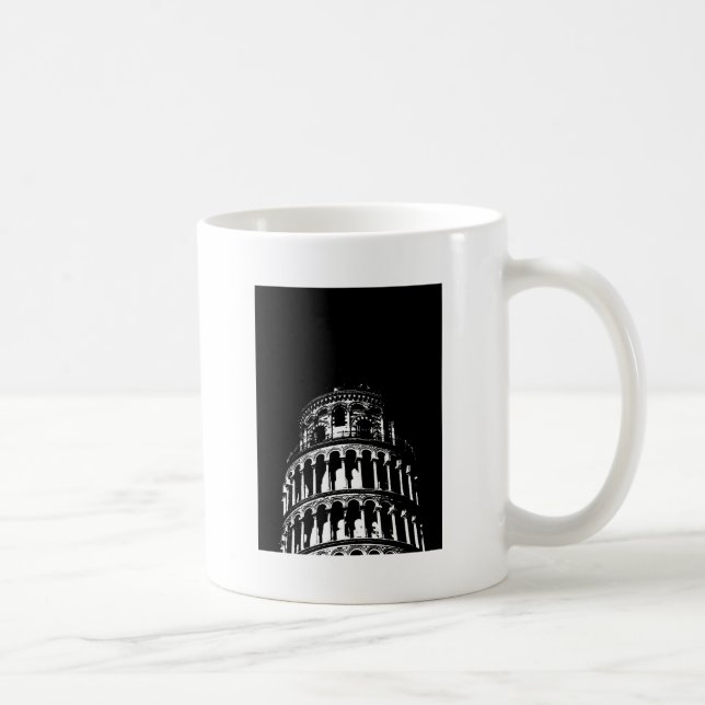 Caneca De Café Torre Preta e Branca de Pisa Itália (Direita)