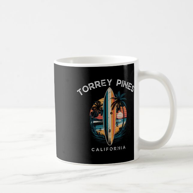 Caneca De Café Torrey Pines Beach California Men Women Surfing  (Direita)