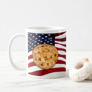 Caneca De Café Torta de Maçã com Bandeira Americana