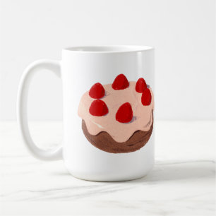 Caneca De Café Torta de Morango
