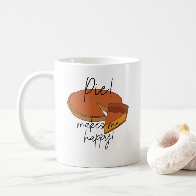 Caneca De Café Torta Me Faz Feliz Torta  (Com Donut)