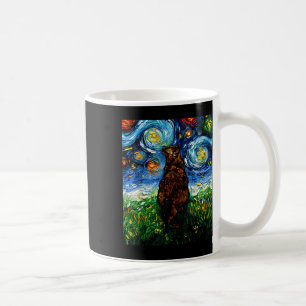 Caneca De Café TortoisesInferno Tortie Starry Night Kitty Art Por