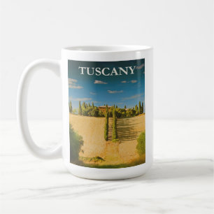 Caneca De Café Toscana Itália - Poster de Viagens vintage retrô
