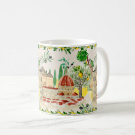 Caneca De Café Toscana,Toscana,Itália,azeitonas,limões