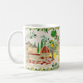 Caneca De Café Toscana,Toscana,Itália,azeitonas,limões