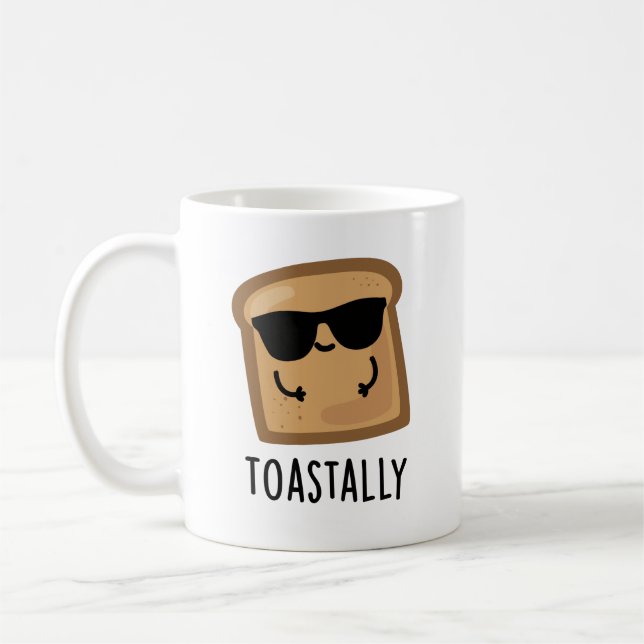 Caneca De Café Tostão Engraçado Toast Bread Pun (Esquerda)