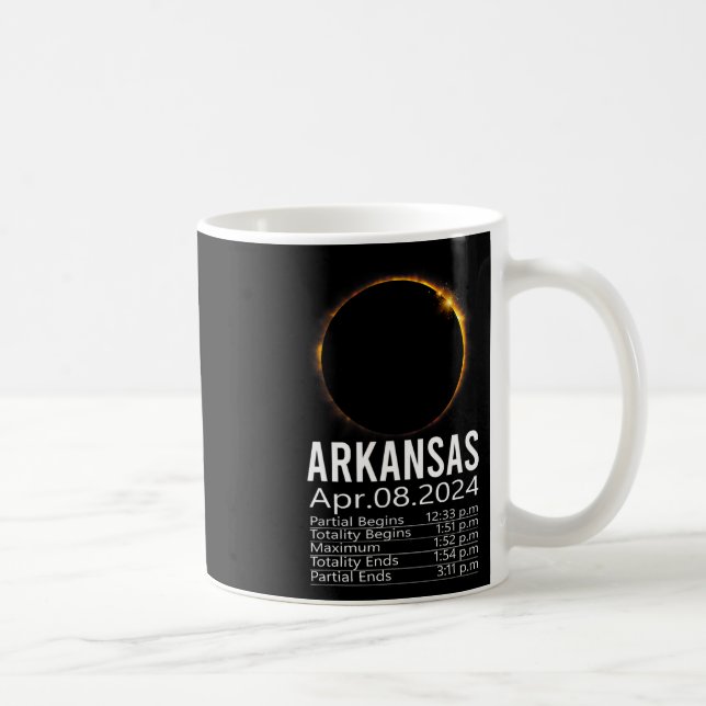 Caneca De Café Total do Eclipse Solar abril 8 2024 Calendário do  (Direita)