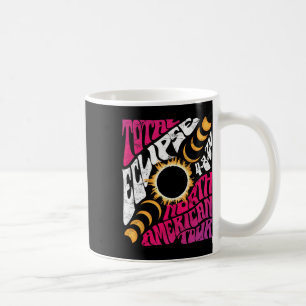 Caneca De Café Total Eclipse 2024 Retro Groovy North American Tou