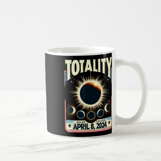 Caneca De Café Total Eclipse Solar 2024 Totalidade Funny Total Ec (Direita)