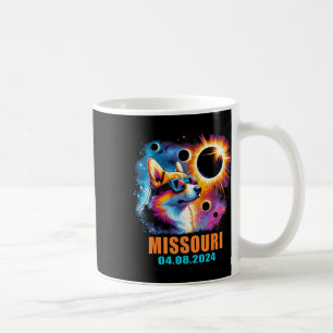 Caneca De Café Totalidade Total Eclipse Solar 2024 Missouri Corgi