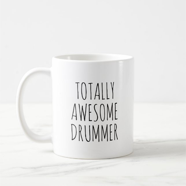 Caneca De Café Totalmente Incrível Drummer Engraçado (Esquerda)