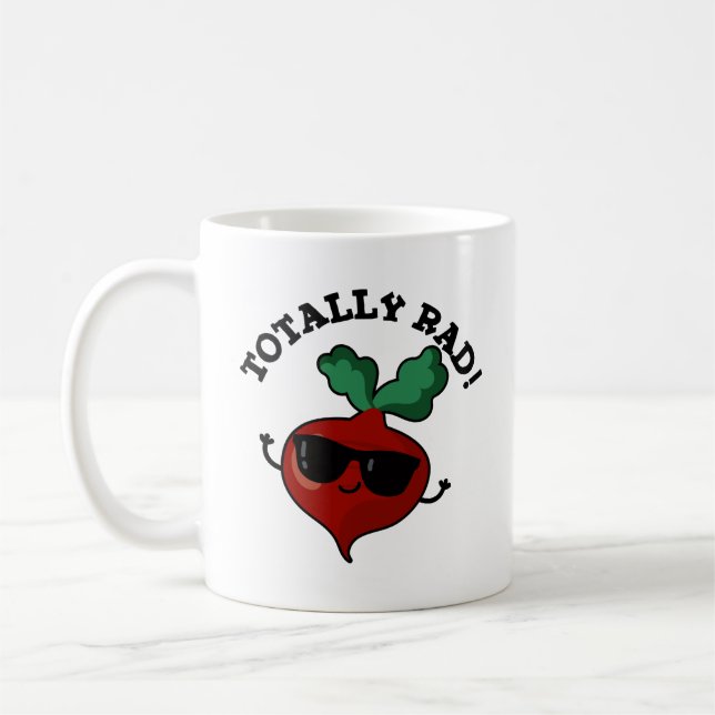 Caneca De Café Totalmente Rad Funny Veggie Radish Pun (Esquerda)