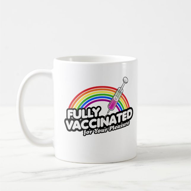 CANECA DE CAFÉ TOTALMENTE VACINADO PARA SEU PRAZER (Esquerda)