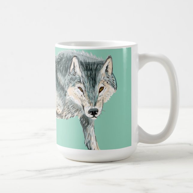 Caneca De Café Totem polar wolf (Direita)