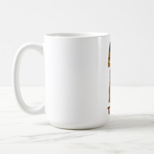 Caneca De Café Toth - O Deus Egípcio Antigo da Sabedoria  (Esquerda)