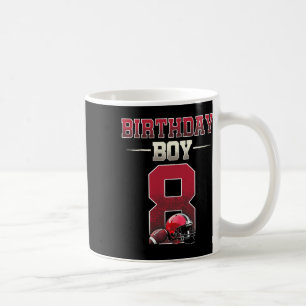 Caneca De Café Touchdown de Futebol Aniversário de 8 anos 8 Anos