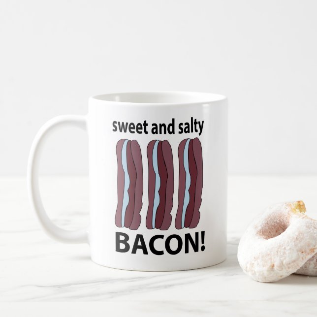 Caneca De Café Toucinho Doce E Salgado Bacon (Com Donut)