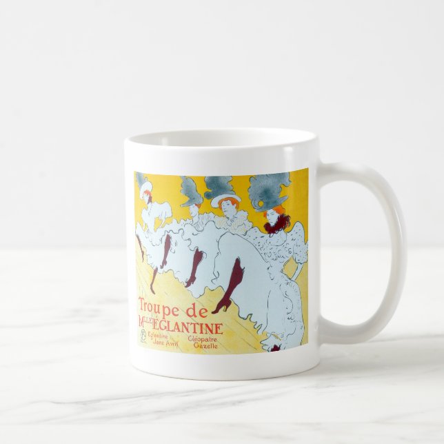 Caneca De Café Toulouse Lautrec Yellow Dancing Girl Poster (Direita)