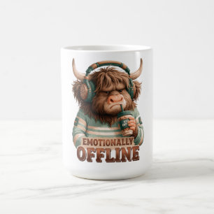 Caneca De Café Touro das Terras Altas com Gráfico Emocionalmente