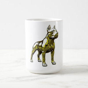 Caneca De Café Touro de Cromo Dourado