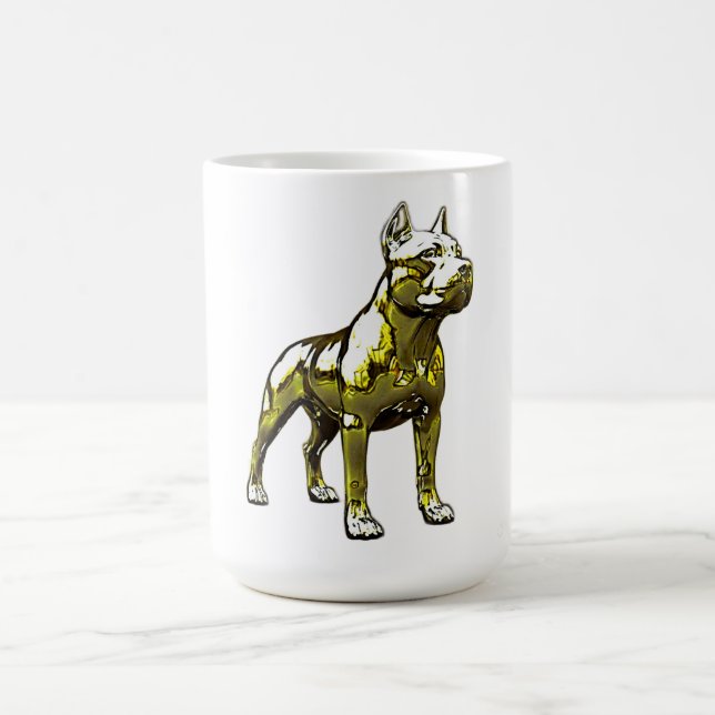 Caneca De Café Touro de Cromo Dourado  (Centro)