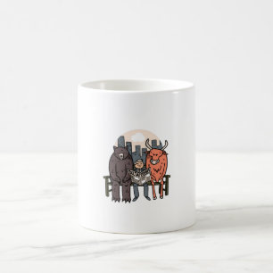 Caneca De Café Touro E Urso - Criptografia Engraçada/Existência