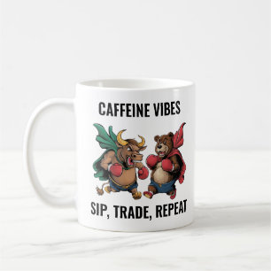 Caneca De Café Touro e Urso Personalizados