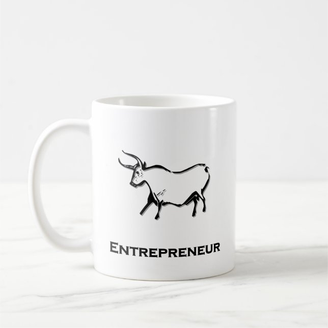 Caneca De Café Touro para empresário Black (Esquerda)