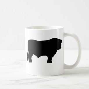 Caneca De Café touro preto grande de angus