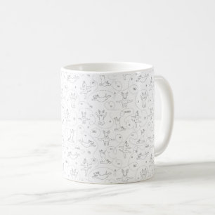 Caneca De Café Touro terrier cão fazendo ioga