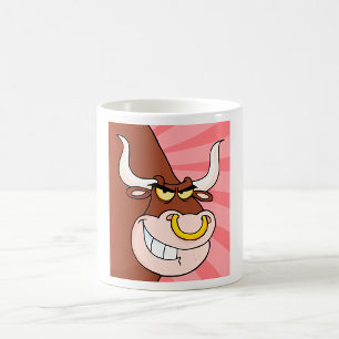 Caneca De Café Touro Zangado com Anel Nariz