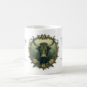 Caneca De Café Touro Zodiac Art Nouveau Touro Vintage